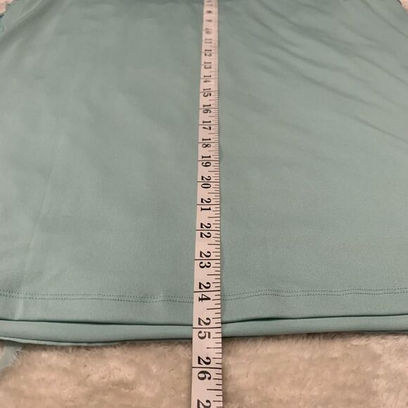 New Ashley Stewart Ruffled Blue Blouse Size 18/20 Sleeveless Shirt - Picture 6 of 6